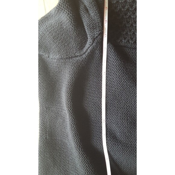 EDC by Esprit crop Cardigan Black Bulky Cotton Cabled, Hooded, size Medium - Picture 12 of 12